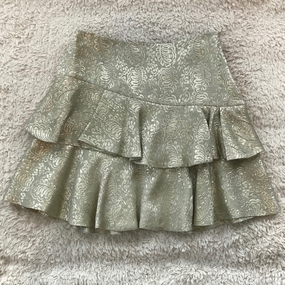 Paul & Joe Tiered Ruffle Fit & Flair Short Skirt